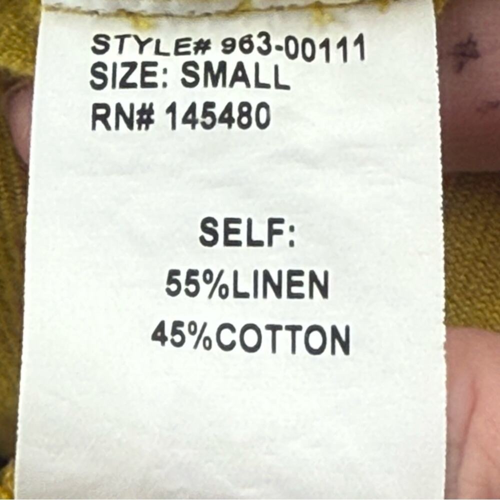 Anthropologie Mo:Vint New York Linen Blend Ankle Cropped Casual Pants Size Small - Picture 11 of 12